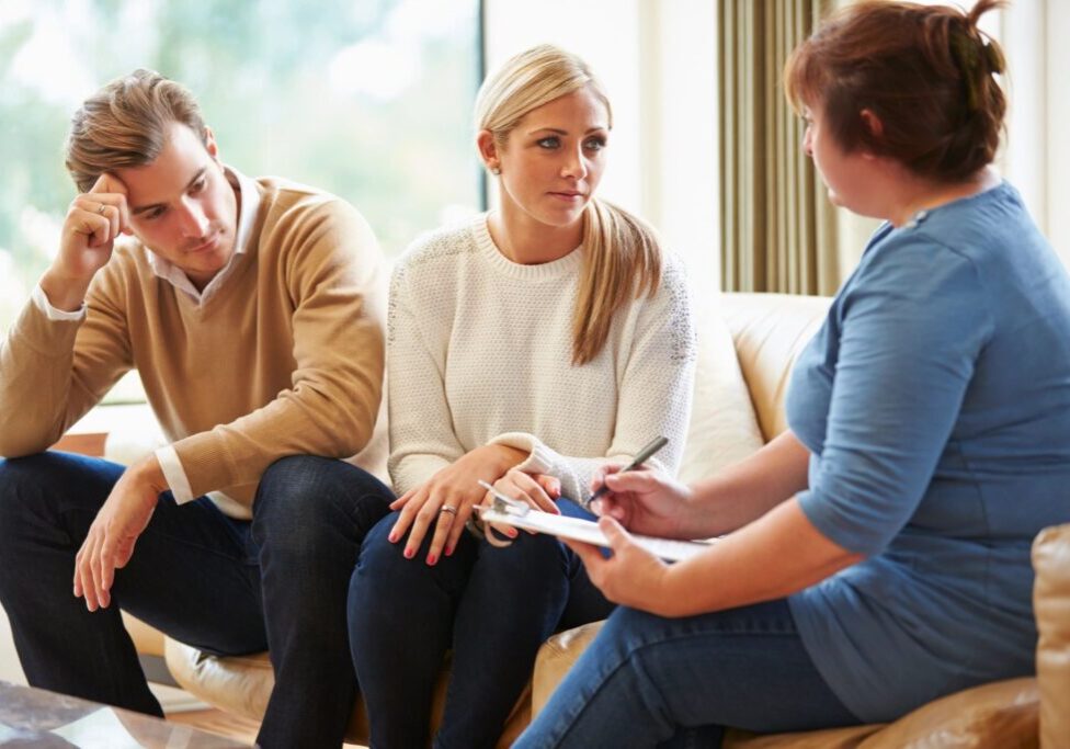 qtq80-qEc1fd Couple receiving marriage counseling session.
